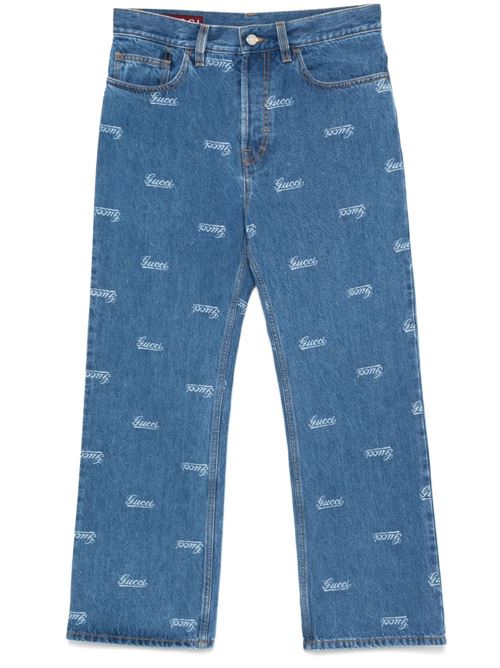 Jeans con stampa GUCCI | 797683XDC2F4447