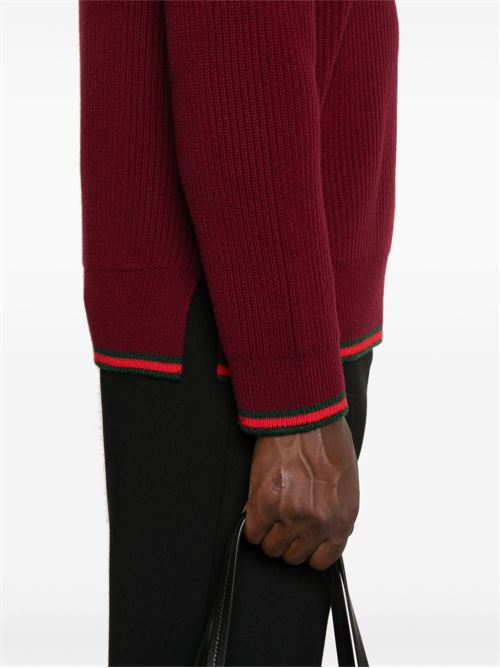 Crewneck sweater in cashmere and wool blend GUCCI | 801692XKD966232