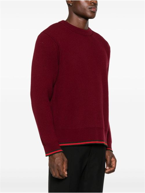 Crewneck sweater in cashmere and wool blend GUCCI | 801692XKD966232