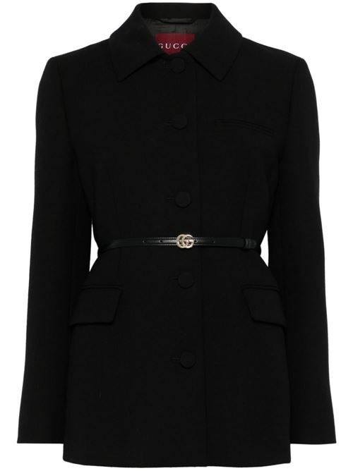 Cappotto in crepe di lana GUCCI | 802694Z8BVI1000