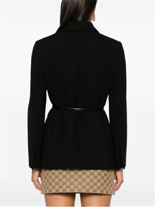 Cappotto in crepe di lana GUCCI | 802694Z8BVI1000