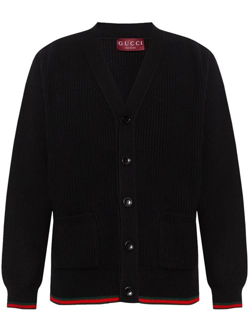 Cardigan con decorazione Web GUCCI | 803963XKD961060