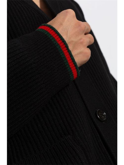 Cardigan con decorazione Web GUCCI | 803963XKD961060