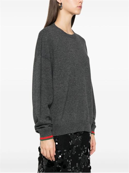 Crewneck sweater in cashmere and wool blend GUCCI | 810341XKEFL1185