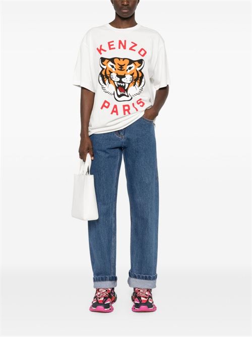 Lucky Tiger T-shirt KENZO | FE68TS0094SG02