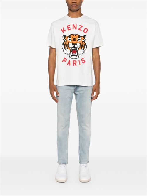 Lucky Tiger T-shirt KENZO | FE68TS0094SG02