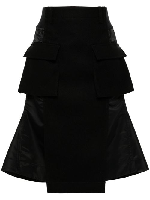 Wool and nylon twill skirt SACAI | 2407332001