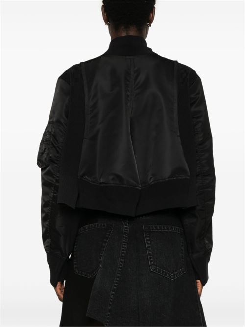 Twill x Knit bomber jacket SACAI | 2407383001