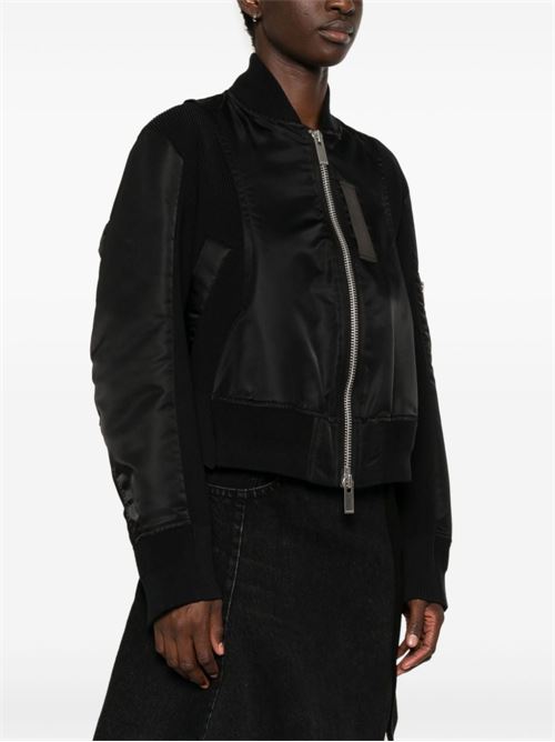 Bomber in twill x Knit SACAI | 2407383001