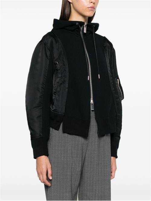 Terry cloth and nylon twill sweatshirt SACAI | 2407451001