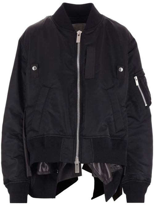 Bomber jacket with layered design SACAI | 2407517001