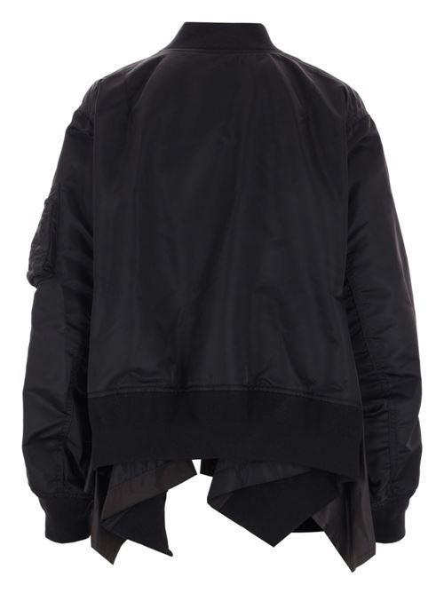 Bomber jacket with layered design SACAI | 2407517001