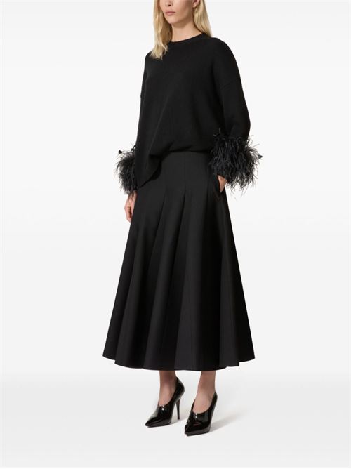 Crepe midi skirt VALENTINO | 5B0RAC181CF0NO