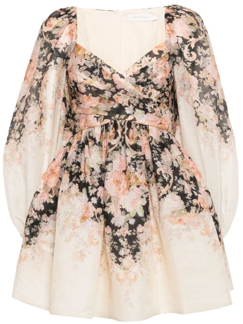 Draped mini dress with floral motif ZIMMERMANN | 0809DF241TEARCO