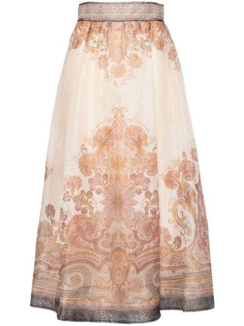 Midi Skirt with Illustration ZIMMERMANN | 9095SF241CMP