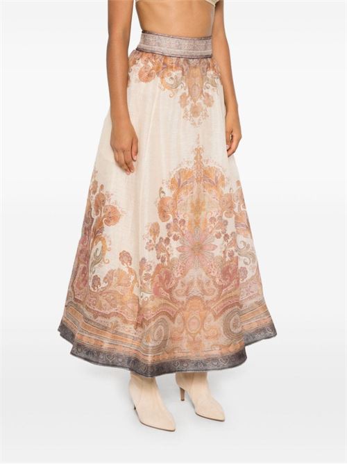 Midi Skirt with Illustration ZIMMERMANN | 9095SF241CMP