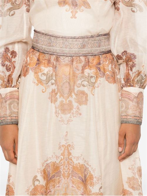 Midi Skirt with Illustration ZIMMERMANN | 9095SF241CMP