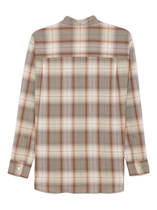 Camicia check AURALEE | A25SS01LCGRAYBROWNCHECK
