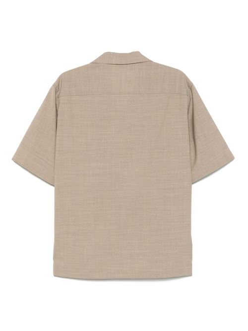 Camicia a maniche corte AURALEE | A25SS02WTTOPLIGHTBROWN