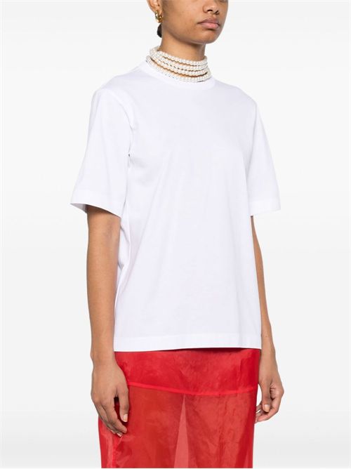 T-shirt con perle CARVEN | 6251K2108501WHITE