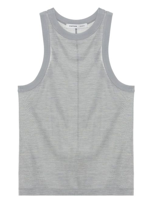 Silk tank top CARVEN | 6251K21328HEATHERGREY