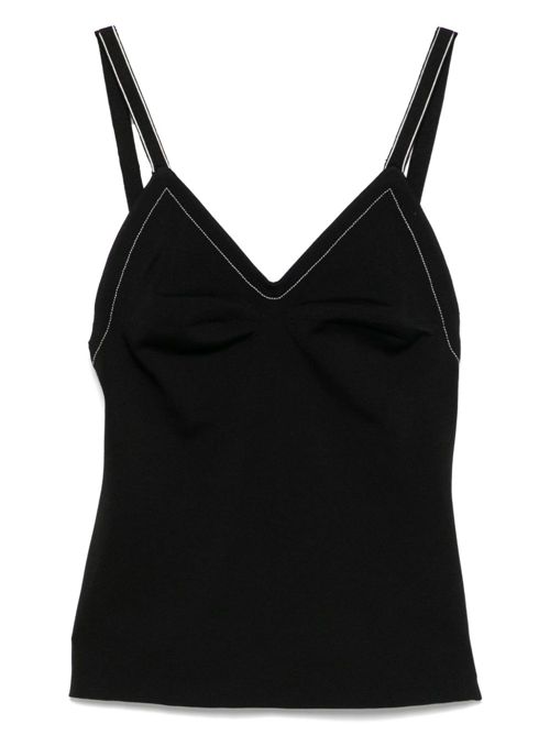 Top with contrasting stitching CARVEN | 6251K21342DEEPBLACK