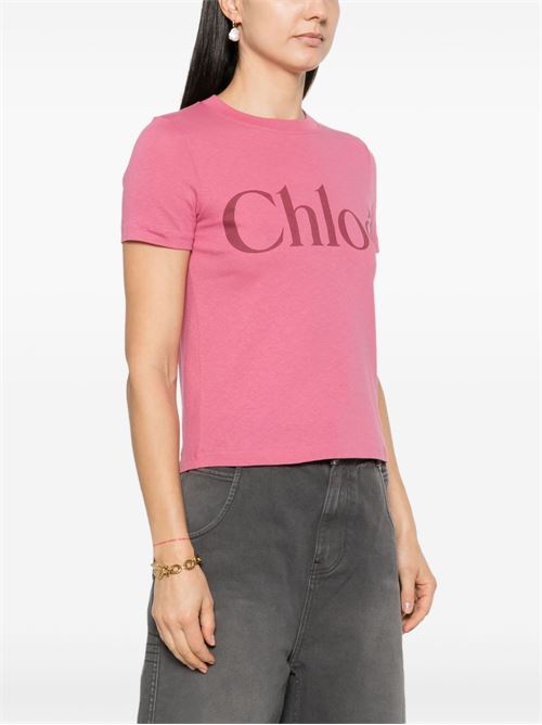 T-shirt con logo CHLOE' | CH25SJH081926N8