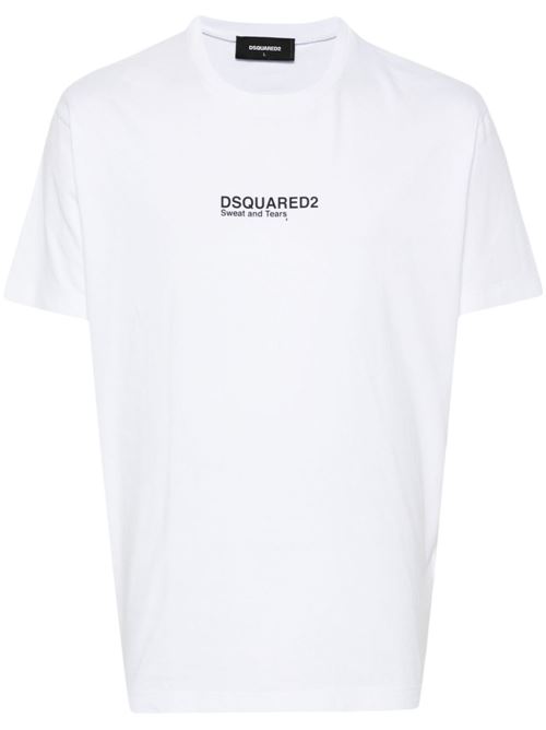 T-shirt in cotone con logo DSQUARED | S74GD0946D20020100