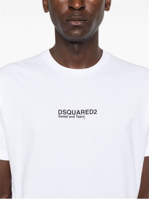 T-shirt in cotone con logo DSQUARED | S74GD0946D20020100