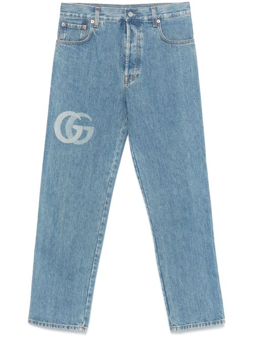 Laser-Etched Double G Jeans GUCCI | 815642XDC6W4492