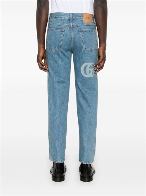 Laser-Etched Double G Jeans GUCCI | 815642XDC6W4492