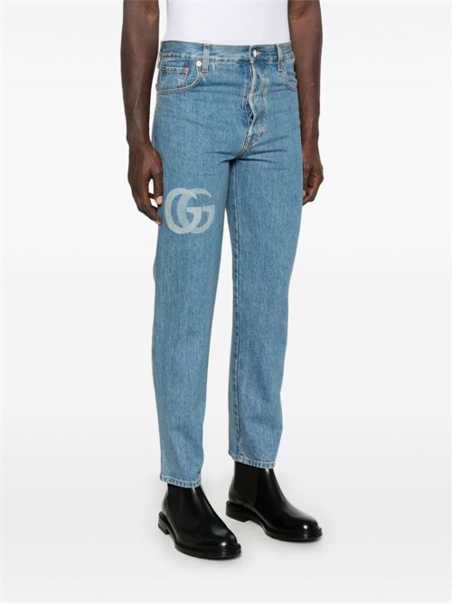 Laser-Etched Double G Jeans GUCCI | 815642XDC6W4492