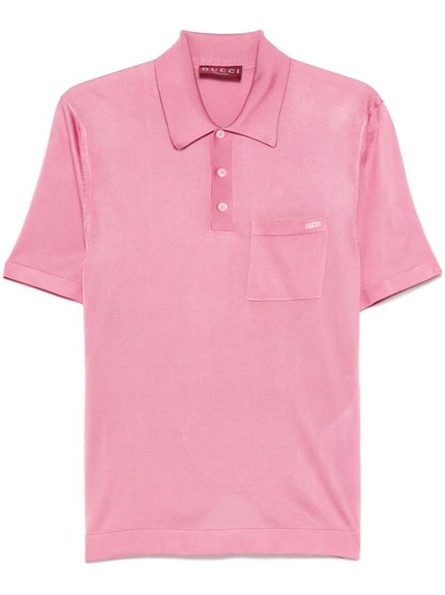 Polo in maglia di seta fine GUCCI | 816783XKEPD6900