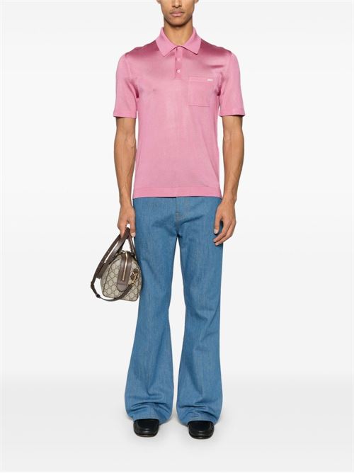 Polo in maglia di seta fine GUCCI | 816783XKEPD6900