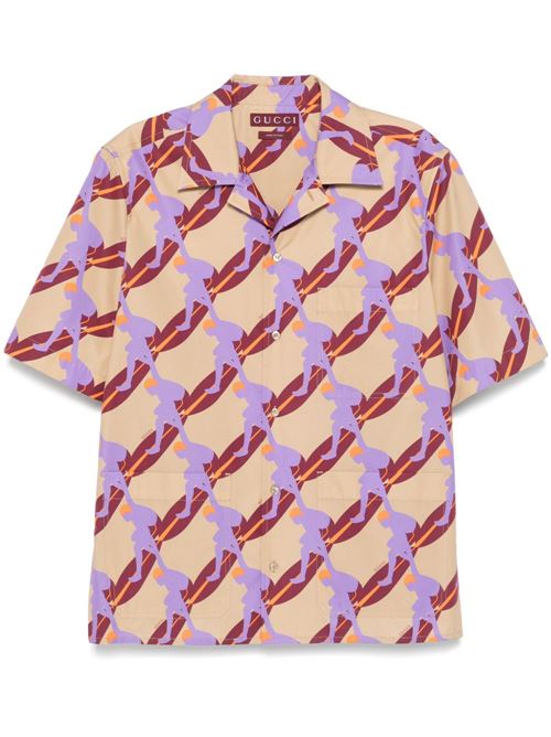 Camicia con stampa GUCCI | 821498Z7AMZ2040