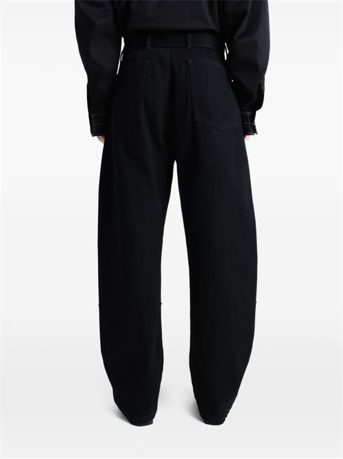 Twisted belted trousers LEMAIRE | PA326ULD1031BK999