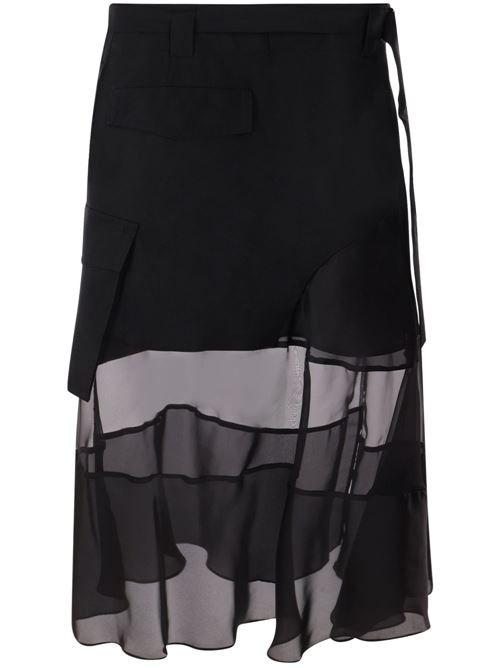 Asymmetrical midi skirt SACAI | 2507641001