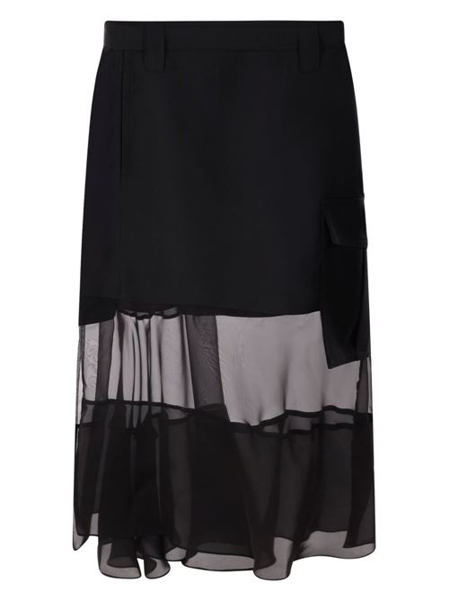 Asymmetrical midi skirt SACAI | 2507641001