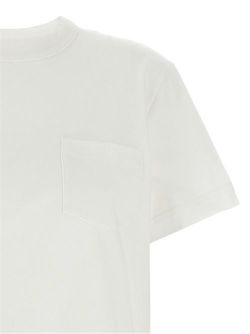 Satin and cotton jersey T-shirt SACAI | 2507915101
