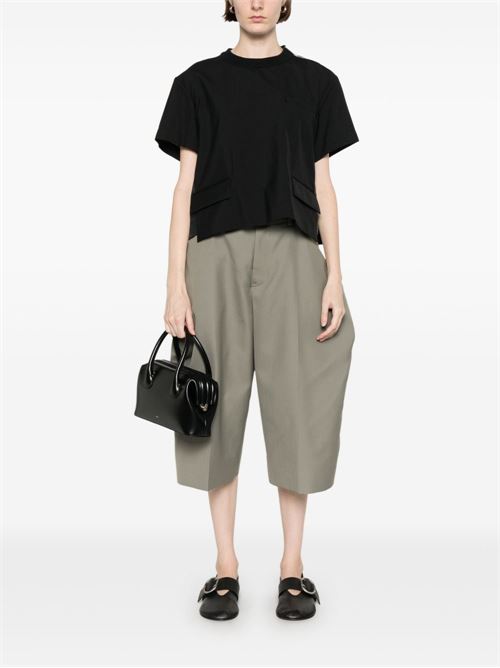 T-shirt with crease SACAI | SCW218001