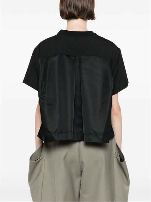 T-shirt with crease SACAI | SCW218001