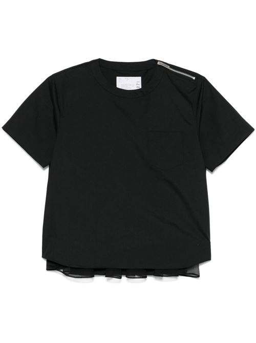 T-shirt con piega a cannone SACAI | SCW271001