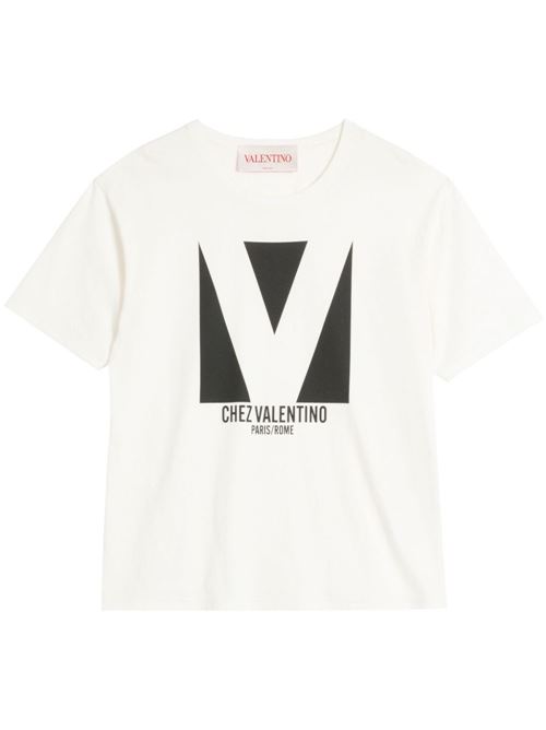 T-shirt con stampa Chez Valentino VALENTINO | 6V3MG16PAQ9A03