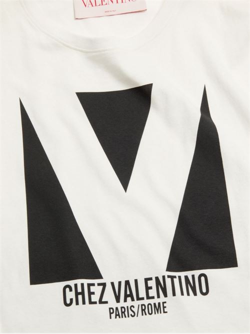 T-shirt con stampa Chez Valentino VALENTINO | 6V3MG16PAQ9A03