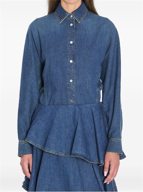 Rounded denim shirt ALAIA | AA9C0988D004B505