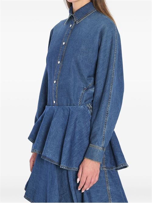 Rounded denim shirt ALAIA | AA9C0988D004B505