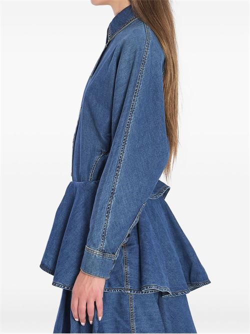 Rounded denim shirt ALAIA | AA9C0988D004B505