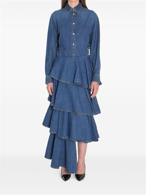 Rounded denim shirt ALAIA | AA9C0988D004B505