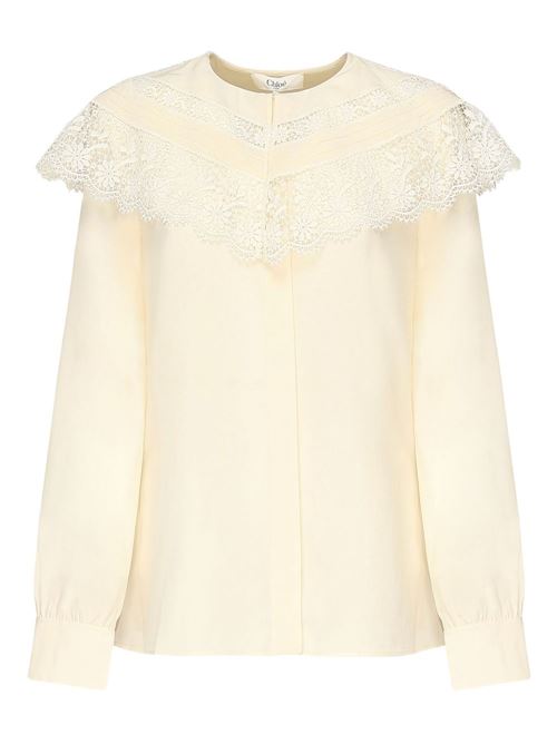 Camicia con pizzo CHLOE' | CH25AHT56077114