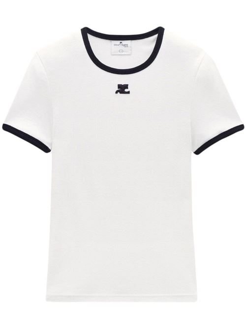 T-shirt a contrasto COURRÈGES | VESJTS017JS00700098